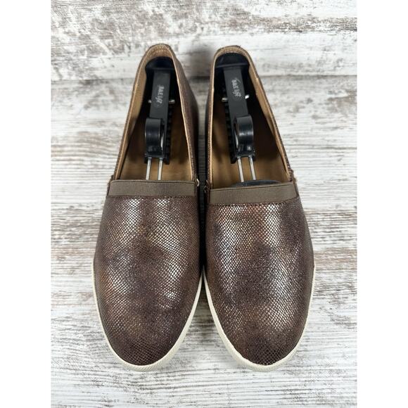 Women's Frye Melanie Metallic Bronze Leather Flats Sz 8M - Picture 4 of 10